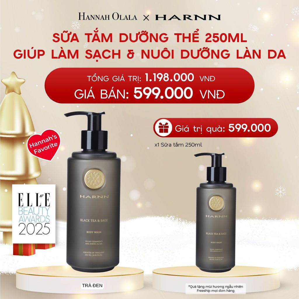  A1091_DEAL 1: [MUA 1 TẶNG 1] GEL TẮM HARNN 250ML GIÚP LÀM SẠCH VÀ NUÔI DƯỠNG LÀN DA 