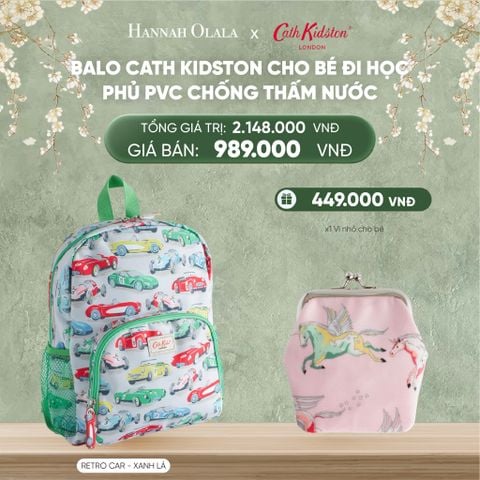  DEAL 1: BALO CATH KIDSTON CHO BÉ ĐI HỌC PHỦ PVC CHỐNG THẤM NƯỚC 