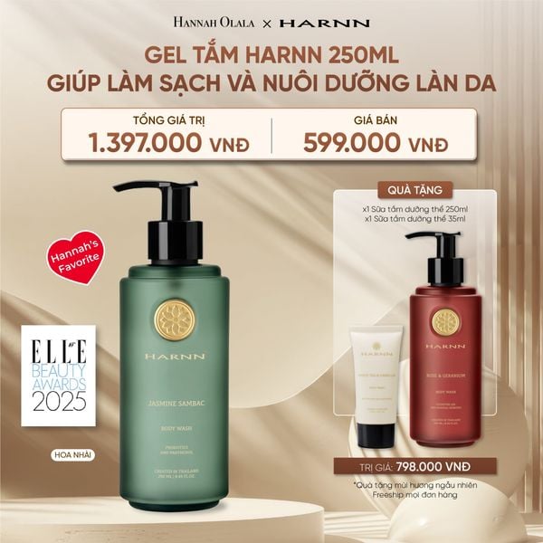  DEAL 1: [MUA 1 TẶNG 1] GEL TẮM HARNN 250ML GIÚP LÀM SẠCH VÀ NUÔI DƯỠNG LÀN DA 