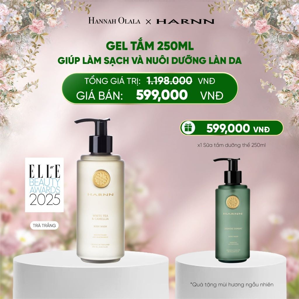  DEAL 1: GEL TẮM HARNN 250ML GIÚP LÀM SẠCH VÀ NUÔI DƯỠNG LÀN DA 