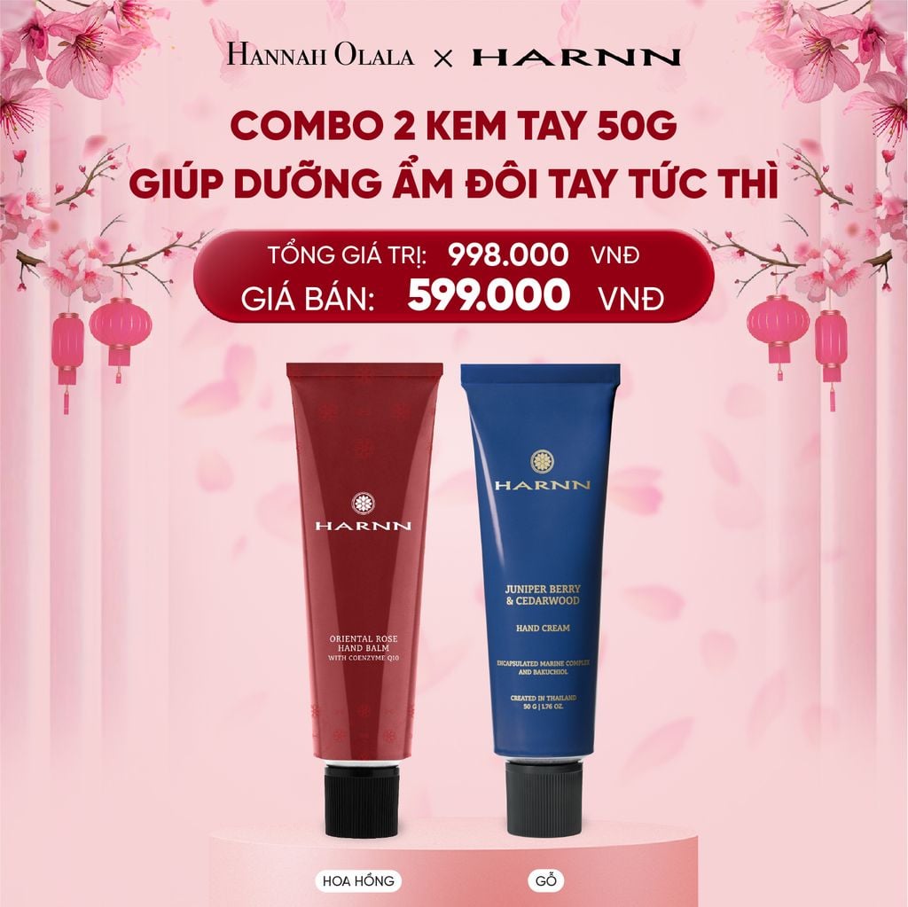  DEAL 1: COMBO 2 KEM TAY HARNN 50G GIÚP DƯỠNG ẨM ĐÔI TAY TỨC THÌ 