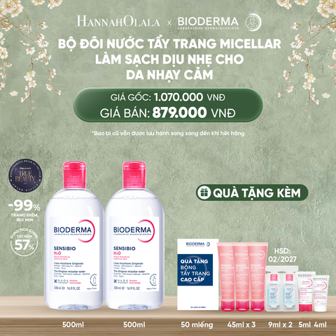  DEAL 1: BỘ ĐÔI NƯỚC TẨY TRANG MICELLAR LÀM SẠCH DỊU NHẸ CHO DA NHẠY CẢM 