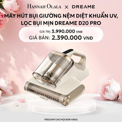  E61: DEAL 9: MÁY HÚT BỤI GIƯỜNG NỆM DIỆT KHUẨN UV, LỌC BỤI MỊN DREAME D20 PRO - BẢN QUỐC TẾ - BẢO HÀNH 24 THÁNG 