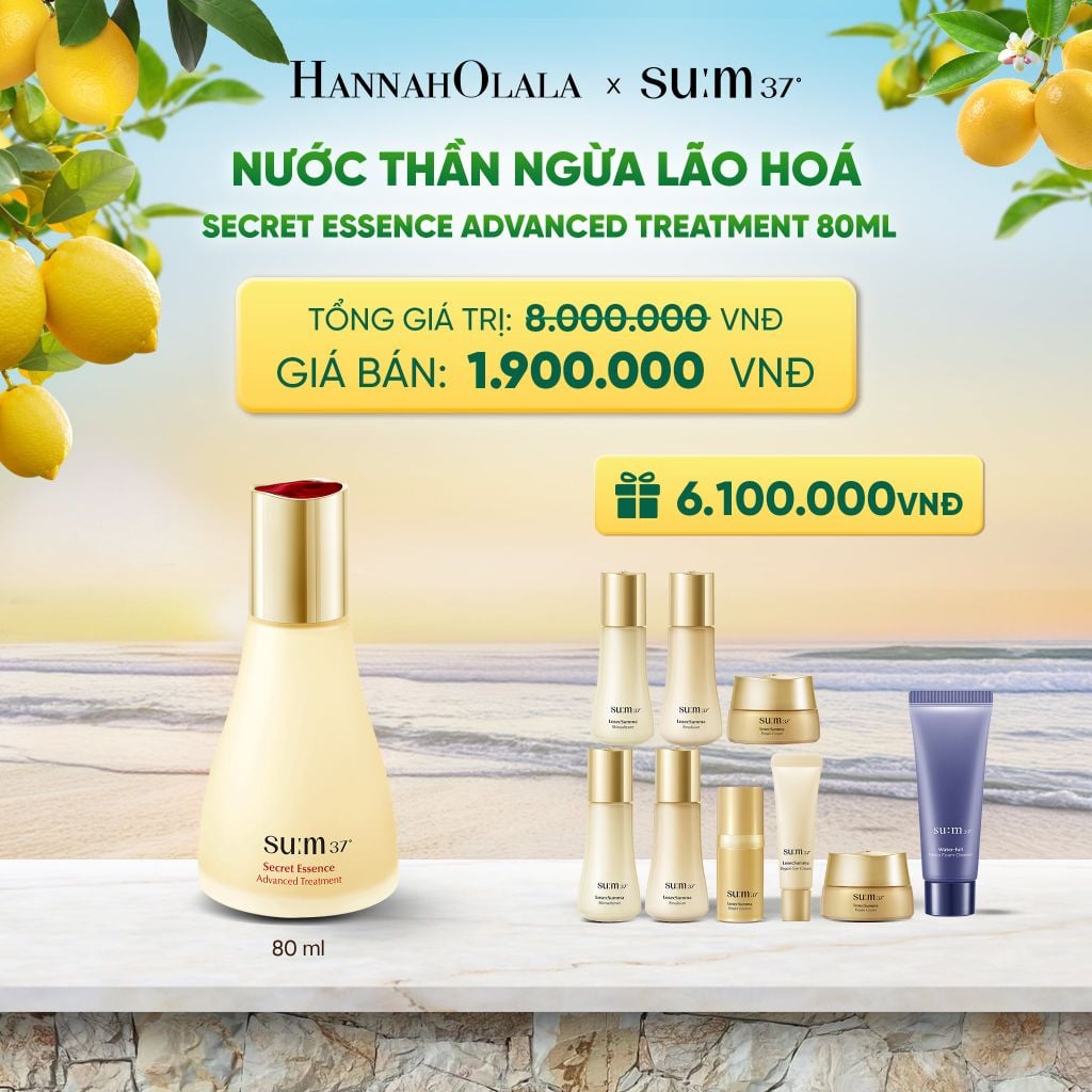  NƯỚC THẦN NGỪA LÃO HOÁ THẾ HỆ 4 SU:M37º SECRET ESSENCE ADVANCED TREATMENT 80ML - A22 