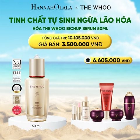  A135_DEAL 1: TINH CHẤT TỰ SINH NGỪA LÃO HÓA THẾ HỆ THỨ 4 THE WHOO BICHUP ULTIMATE RECOVERY YOUTH SERUM 50ML 