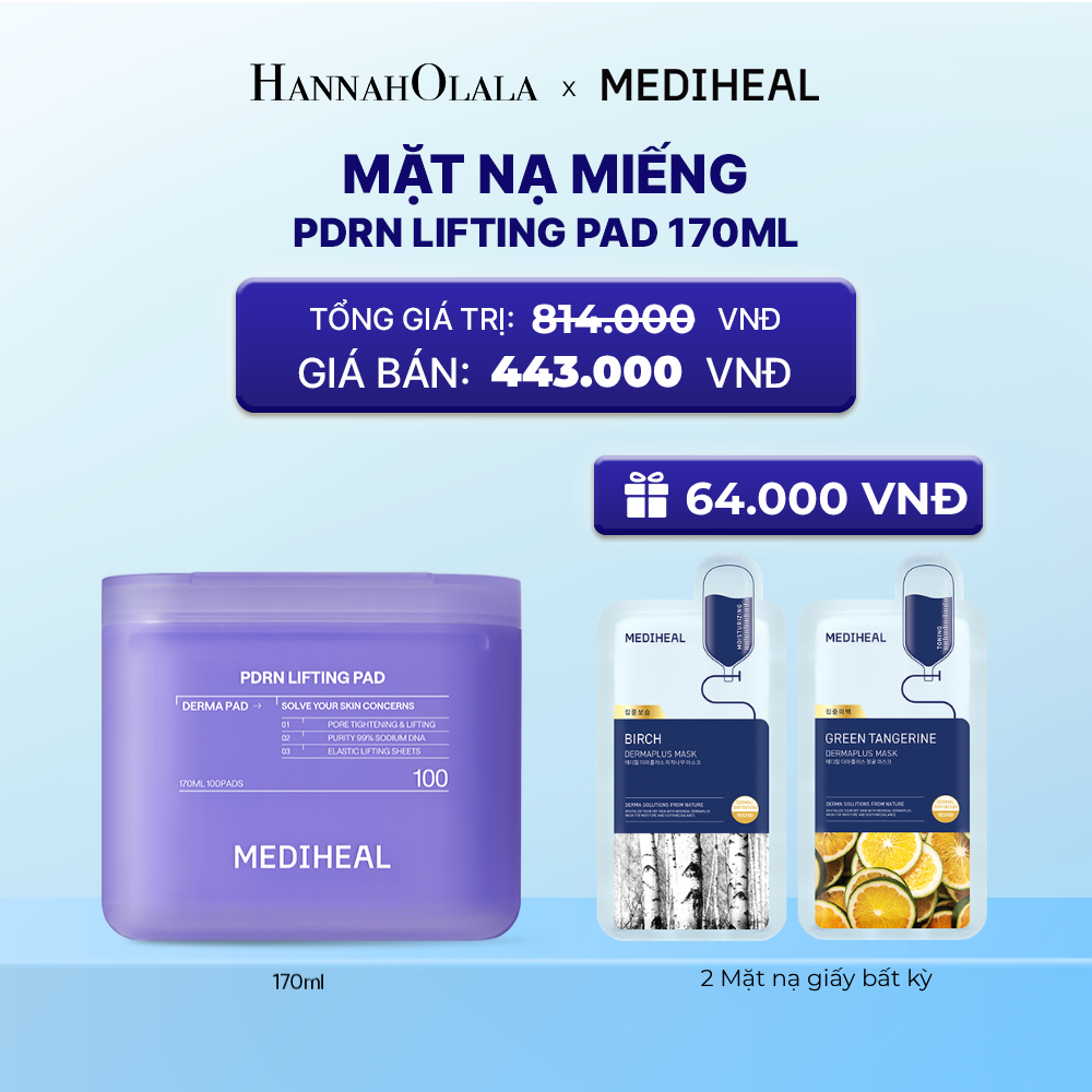  MEDIHEAL BỘ SẢN PHẨM TONER PAD 170ML 