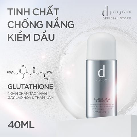  M58_DEAL 2: BỘ ĐÔI TINH CHẤT CHỐNG NẮNG KIỀM DẦU BẢO VỆ DA KHỎI BỤI MỊN VÀ Ô NHIỄM MÔI TRƯỜNG DPROGRAM ALLERDEFENSE ESSENCE 40ML 