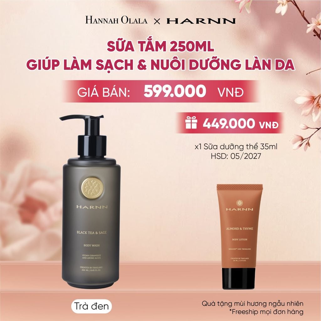  SỮA TẮM HARNN 250ML GIÚP LÀM SẠCH VÀ NUÔI DƯỠNG LÀN DA - A1400 