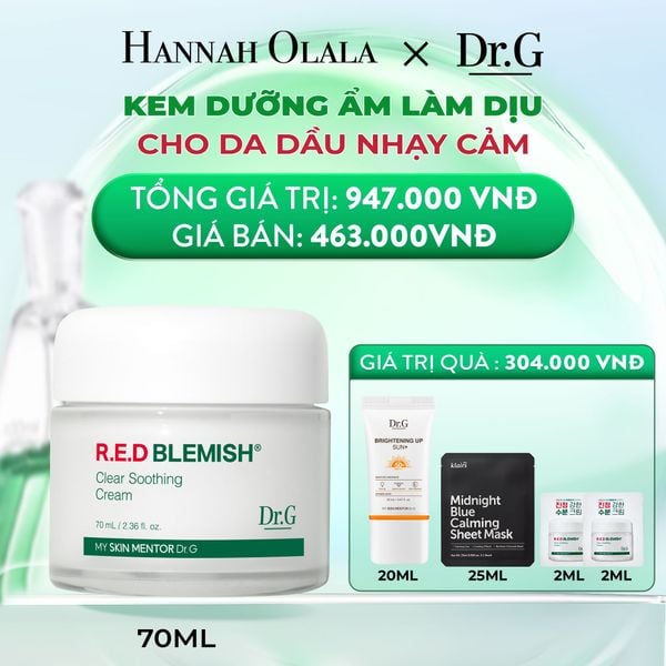  M50_DEAL 1: KEM DƯỠNG ẨM PHỤC HỒI DRG CLEAR SOOTHING CREAM 70ML TẶNG KÈM 1 KEM CHỐNG NẮNG BRIGHTENING UP SUN+ 20ML 