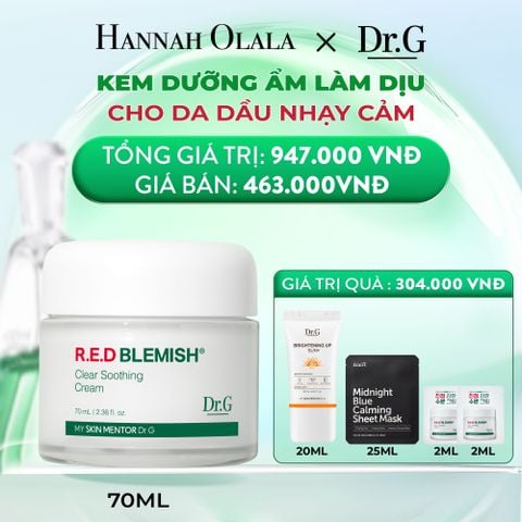  M50_DEAL 1: KEM DƯỠNG ẨM PHỤC HỒI DRG CLEAR SOOTHING CREAM 70ML TẶNG KÈM 1 KEM CHỐNG NẮNG BRIGHTENING UP SUN+ 20ML 