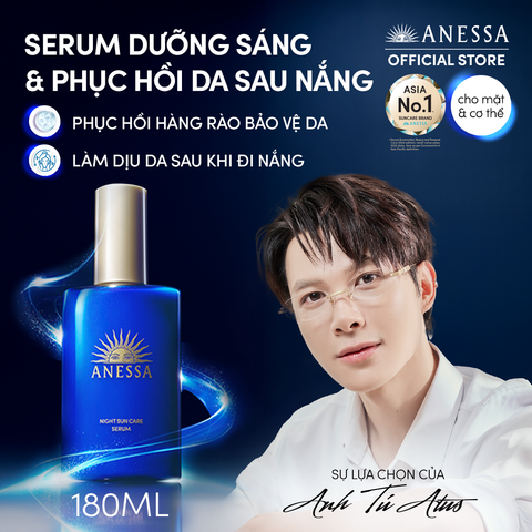 DEAL 13: SERUM DƯỠNG DA VÀ PHỤC HỒI TỔN THƯƠNG DA SAU NẮNG ANESSA NIGHT SUN CARE SERUM 180ML 