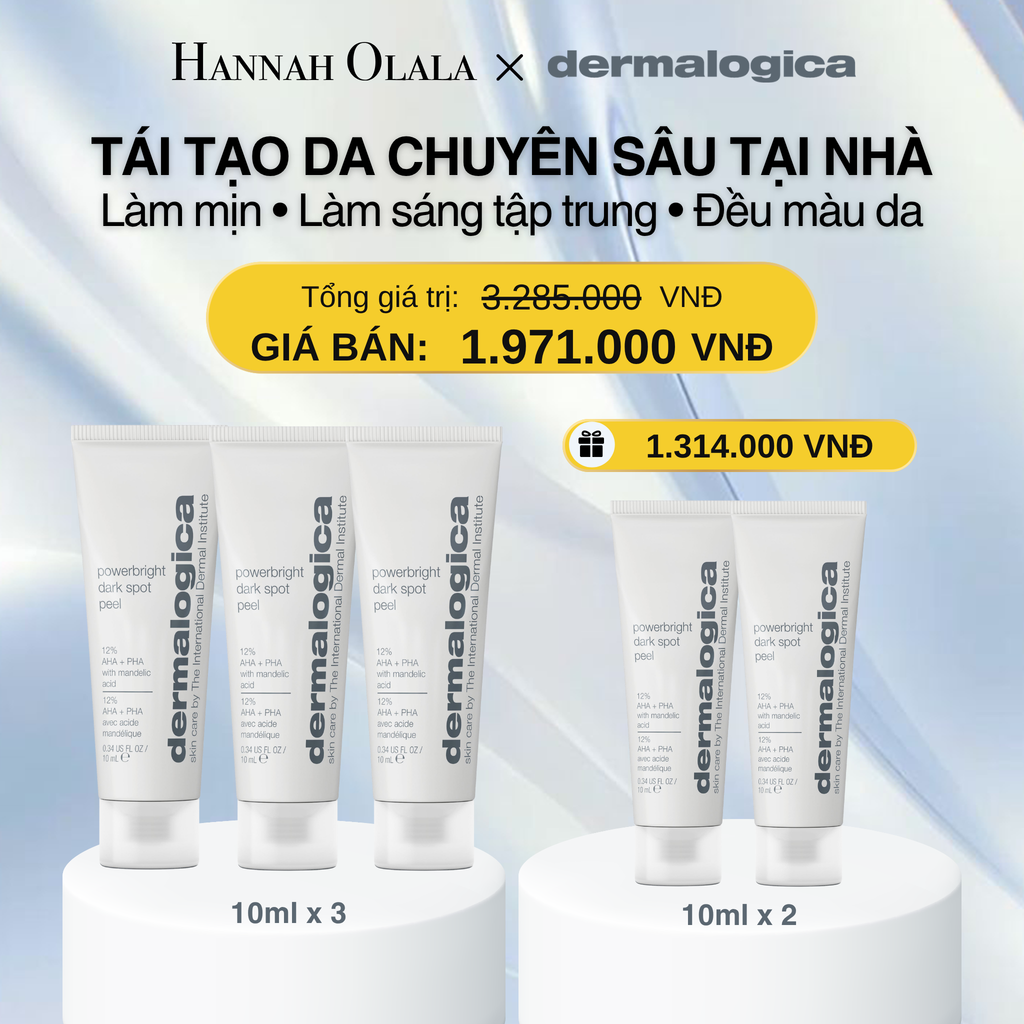  MUA 3 TẶNG 2 PEEL CẢI THIỆN BỀ MẶT DA LÀM SÁNG RÕ RỆT CÁC ĐỐM NÂU POWERBRIGHT DARK SPOT PEEL 10ML - DEAL 1 