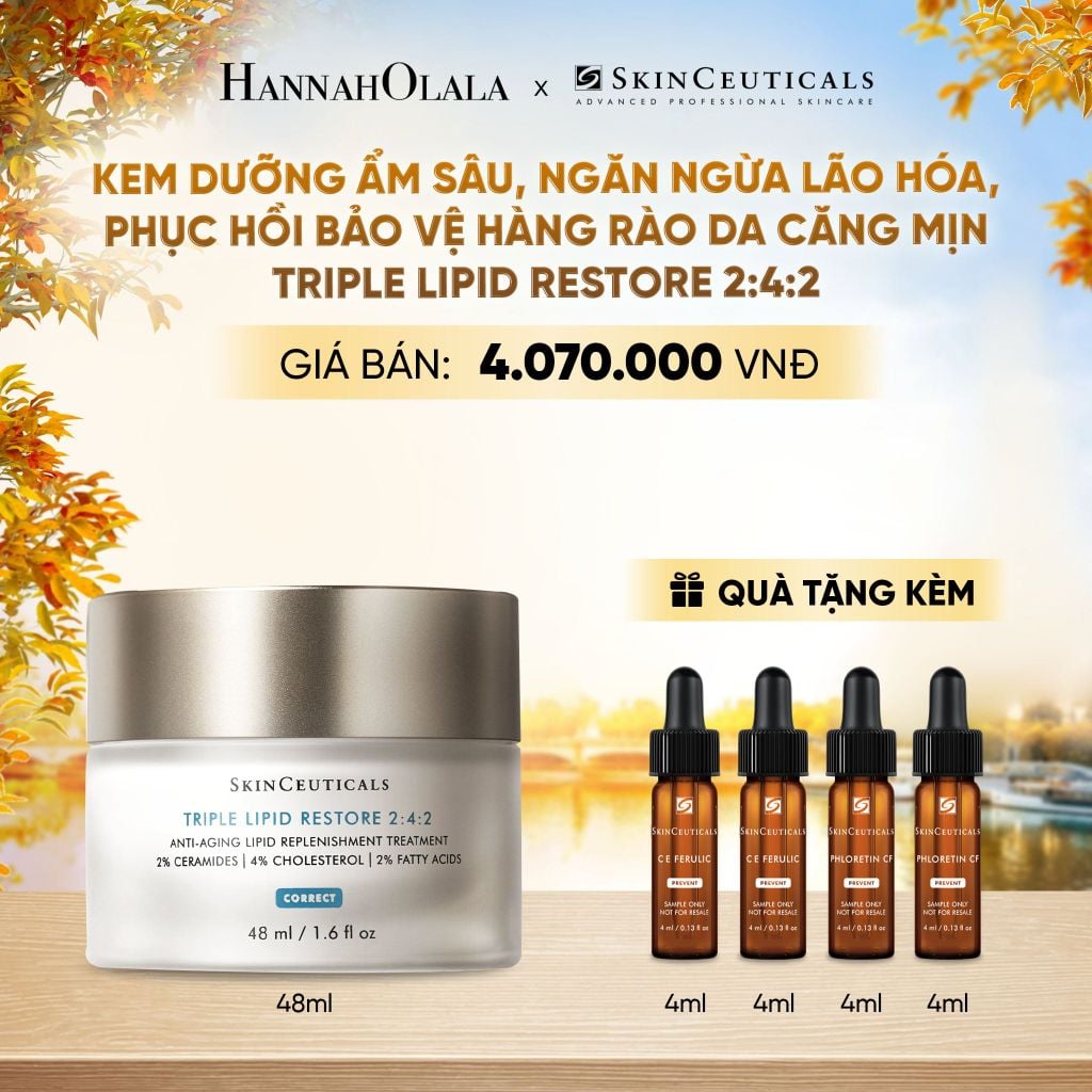  KEM DƯỠNG ẨM SÂU, PHỤC HỒI BẢO VỆ HÀNG RÀO DA CĂNG MỊN SKIN CEUTICALS TRIPLE LIPID RESTORE 2:4:2 48ML - E617 
