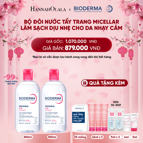  A48_DEAL 1: BỘ ĐÔI NƯỚC TẨY TRANG MICELLAR LÀM SẠCH DỊU NHẸ CHO DA NHẠY CẢM 