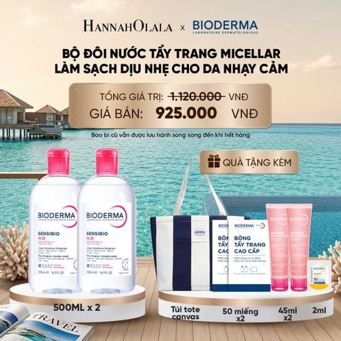  BỘ ĐÔI NƯỚC TẨY TRANG MICELLAR LÀM SẠCH DỊU NHẸ CHO DA NHẠY CẢM 