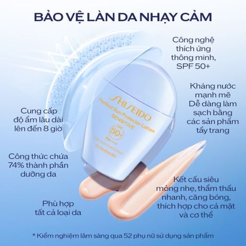  DEAL 4: SỮA CHỐNG NẮNG CHO DA NHẠY CẢM SHISEIDO GSC PERFECT SUN PROTECTOR LOTION SENSITIVE SPF50+ 50ML 