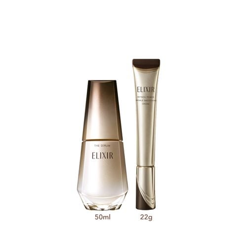  DEAL 9: COMBO SERUM KÍCH HOẠT TRẺ HÓA LÀN DA EIS THE SERUM AA 50ML & KEM DƯỠNG DA CẢI THIỆN 11 LOẠI NẾP NHĂN SÂU ELIXIR RETINOL POWER WRINKLE SMOOTHING CREAM 22G ( PHIÊN BẢN CẢI TIẾN MỚI) 
