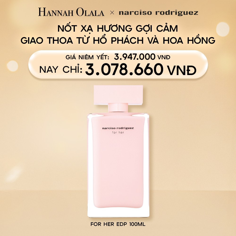  E38_DEAL 3.1: NƯỚC HOA NỮ NARCISO RODRIGUEZ FOR HER EAU DE PARFUM 100ML 