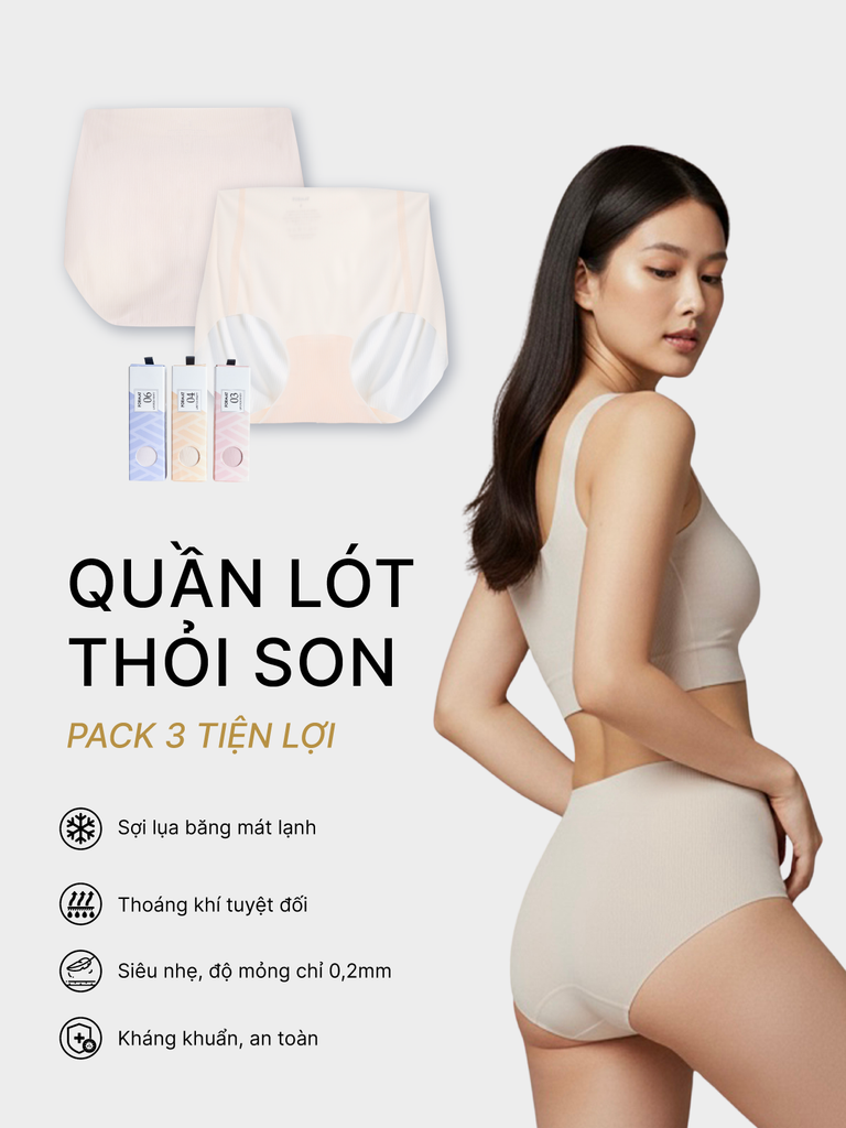  PACK 3 QUẦN LÓT NỮ THỎI SON FORMAT SIÊU MỎNG NHẸ TÀNG HÌNH - NHIỀU MÀU - 10000102 _ DEAL 4 - A220 