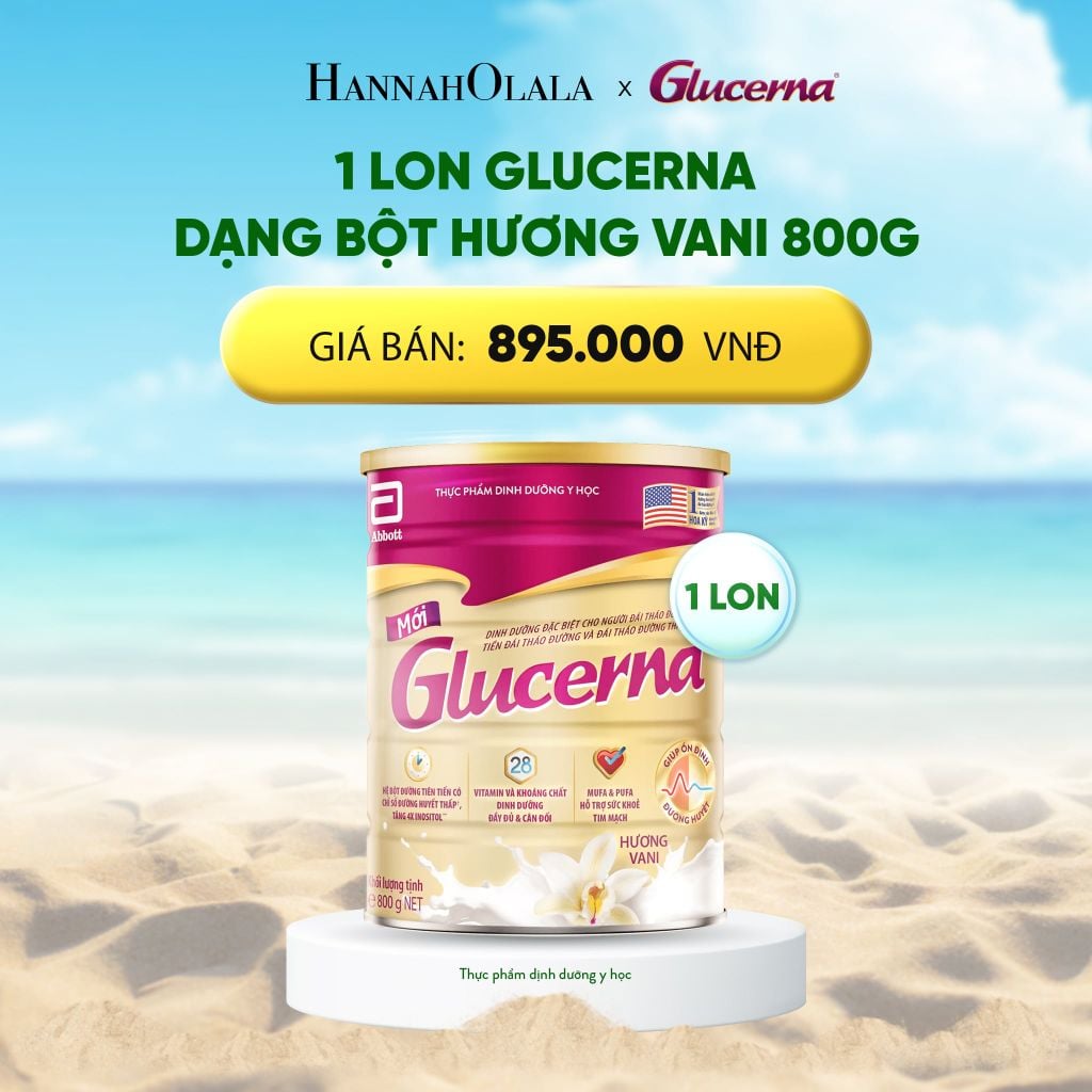  DEAL_1: 1 LON GLUCERNA DẠNG BỘT HƯƠNG VANI 800G 