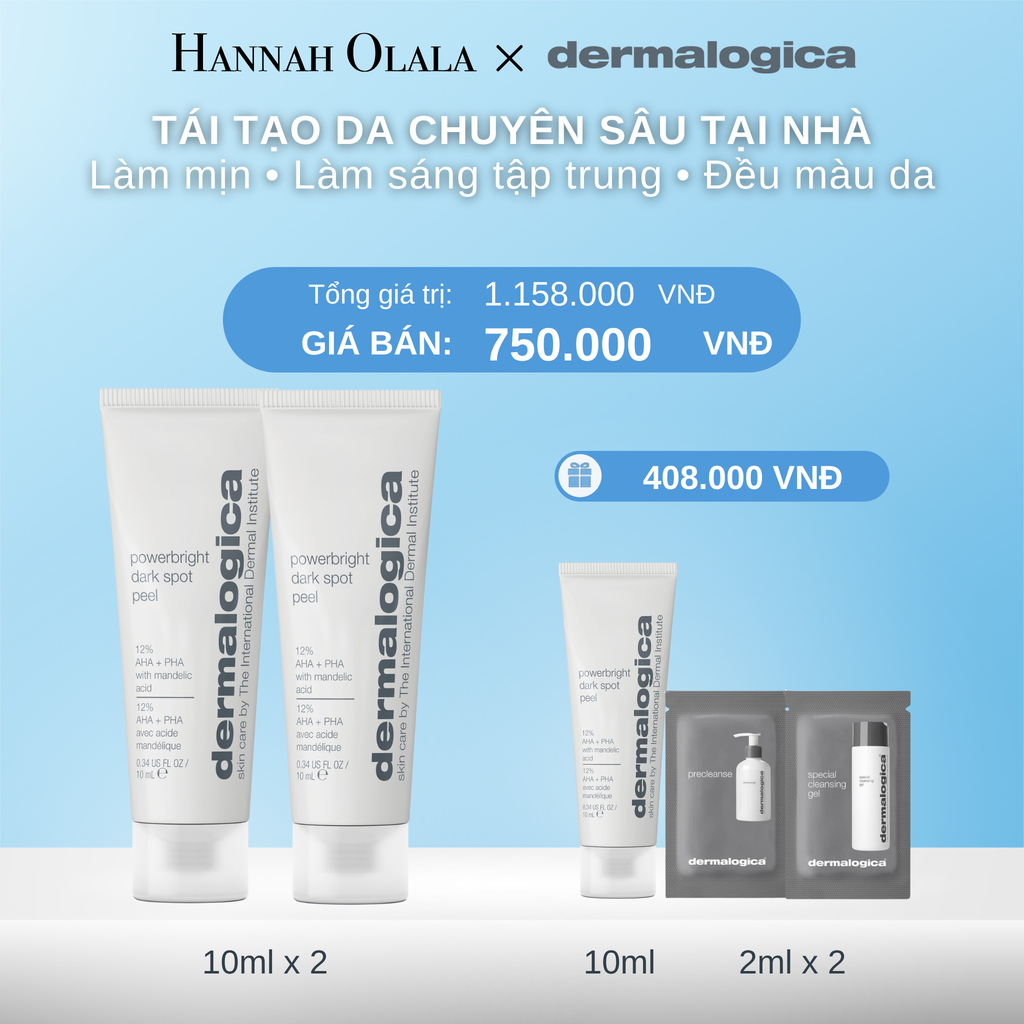  DEAL 1: MUA 2 TẶNG 1 PEEL CẢI THIỆN BỀ MẶT DA LÀM SÁNG RÕ RỆT CÁC ĐỐM NÂU POWERBRIGHT DARK SPOT PEEL 10ML 