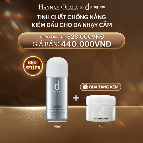  DEAL 6: TINH CHẤT CHỐNG NẮNG KIỀM DẦU AN TOÀN CHO DA NHẠY CẢM D PROGRAM ALLERDEFENSE ESSENCE 40ML 