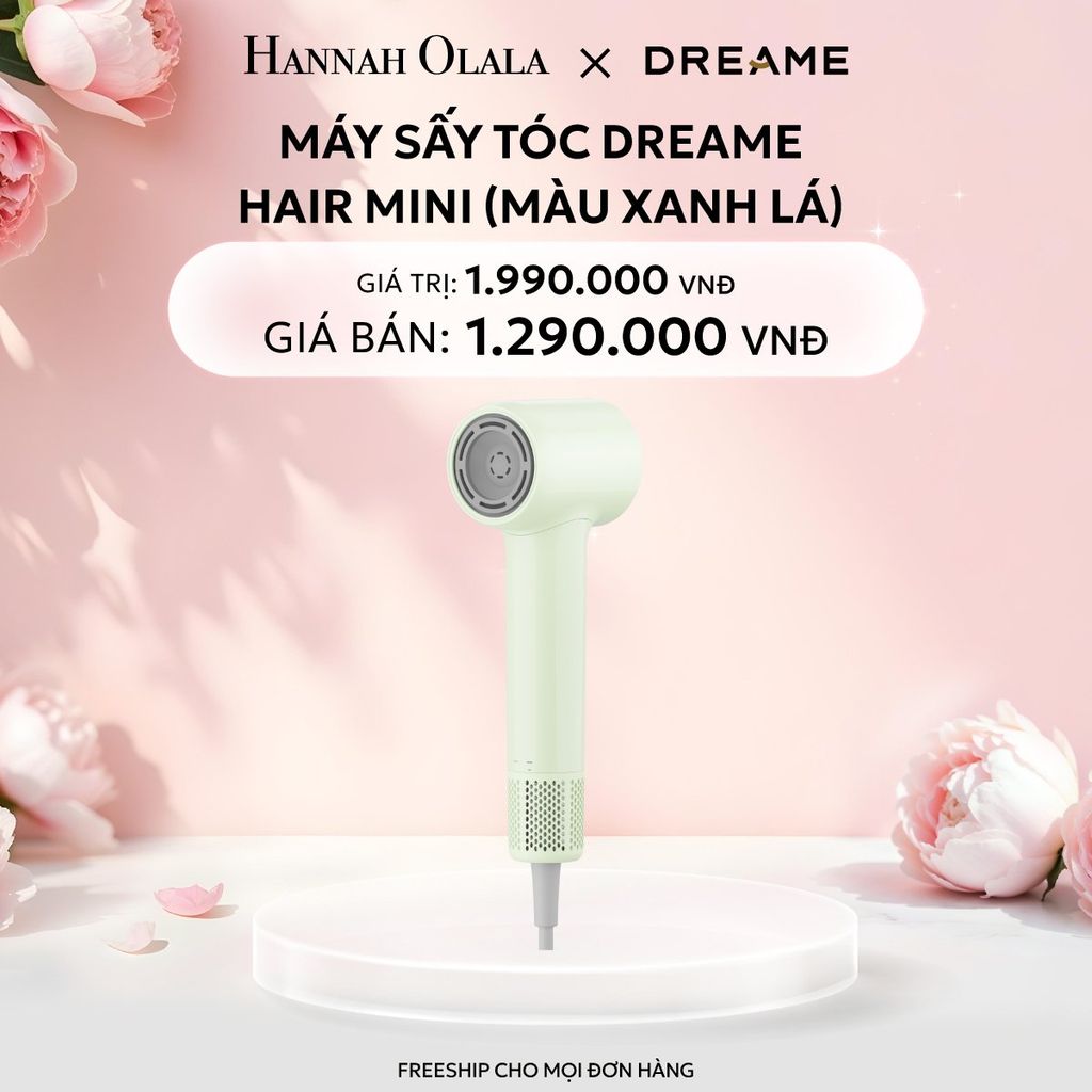  E49: DEAL 12: MÁY SẤY TÓC DREAME HAIR MINI - BẢN QUỐC TẾ - BẢO HÀNH 24 THÁNG 