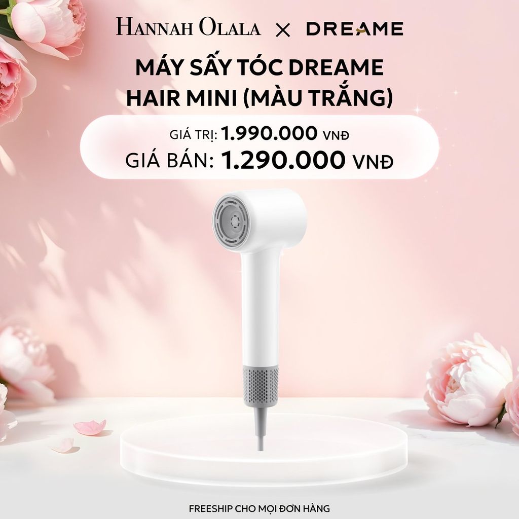  E49: DEAL 12: MÁY SẤY TÓC DREAME HAIR MINI - BẢN QUỐC TẾ - BẢO HÀNH 24 THÁNG 