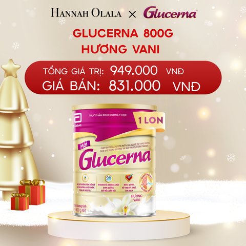  A188_DEAL 1: 1 LON GLUCERNA DẠNG BỘT HƯƠNG VANI 800G 