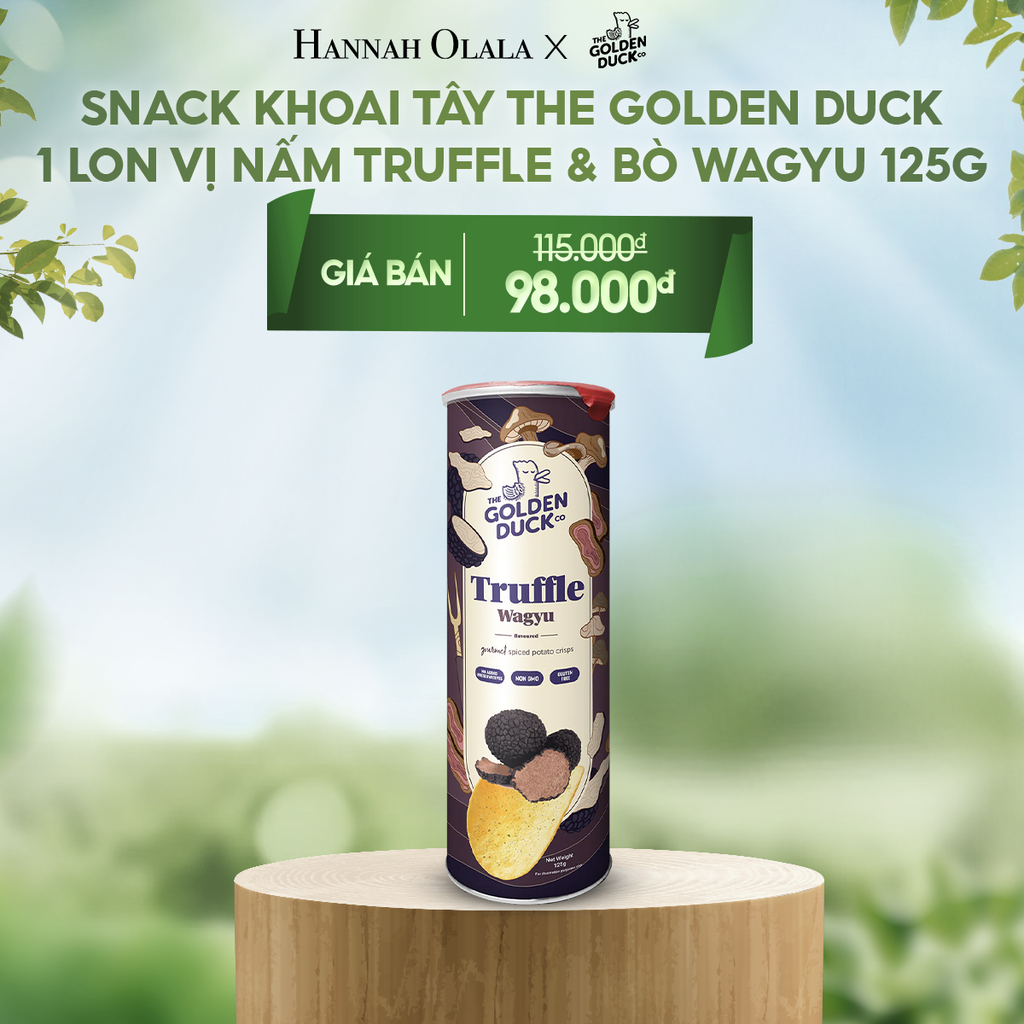  E142_DEAL 3: SNACK KHOAI TÂY THE GOLDEN DUCK SINGAPORE 1 LON (VỊ TỰ CHỌN) 