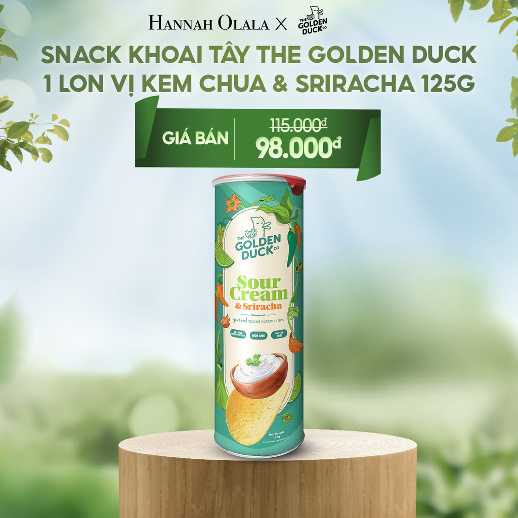  E142_DEAL 3: SNACK KHOAI TÂY THE GOLDEN DUCK SINGAPORE 1 LON (VỊ TỰ CHỌN) 