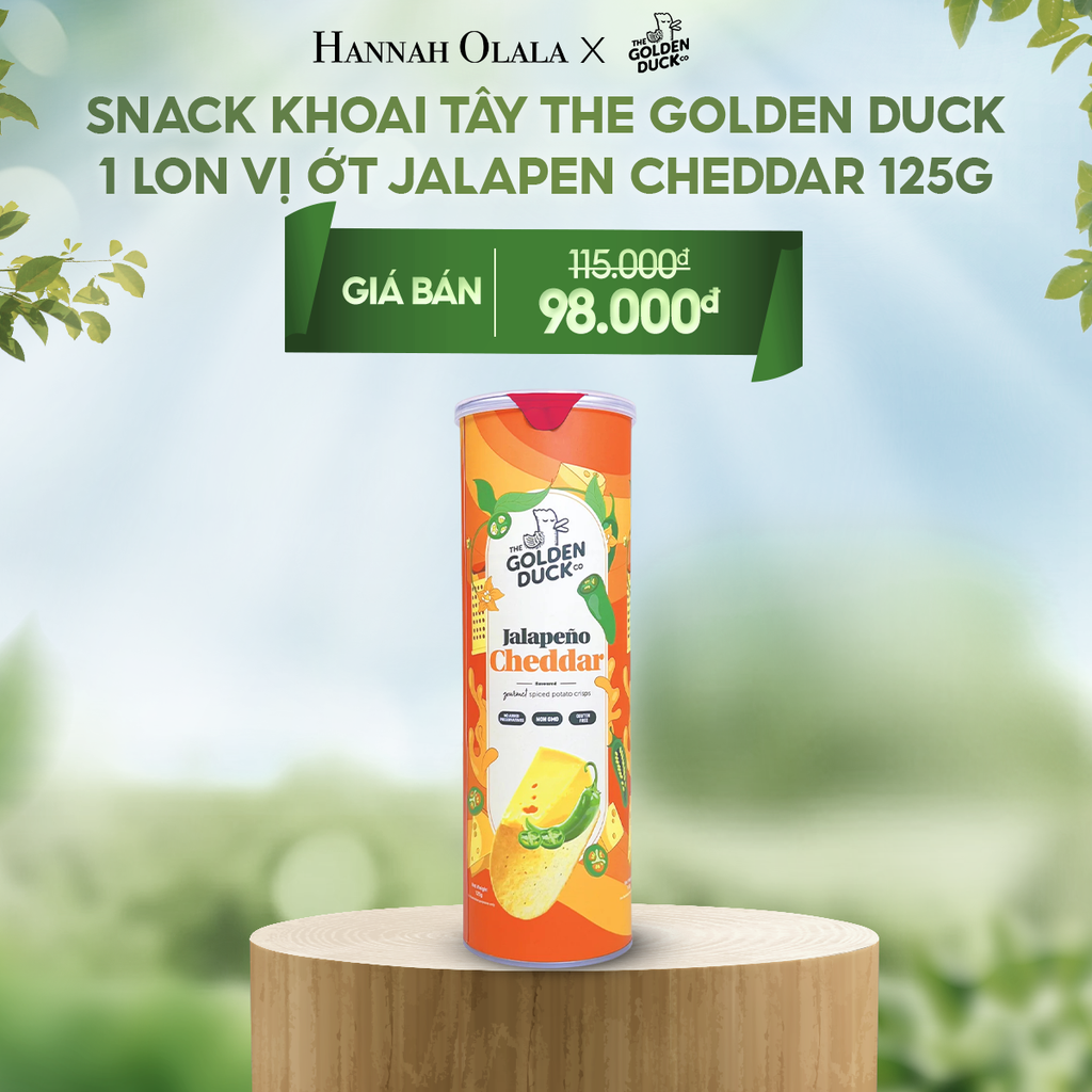  E142_DEAL 3: SNACK KHOAI TÂY THE GOLDEN DUCK SINGAPORE 1 LON (VỊ TỰ CHỌN) 