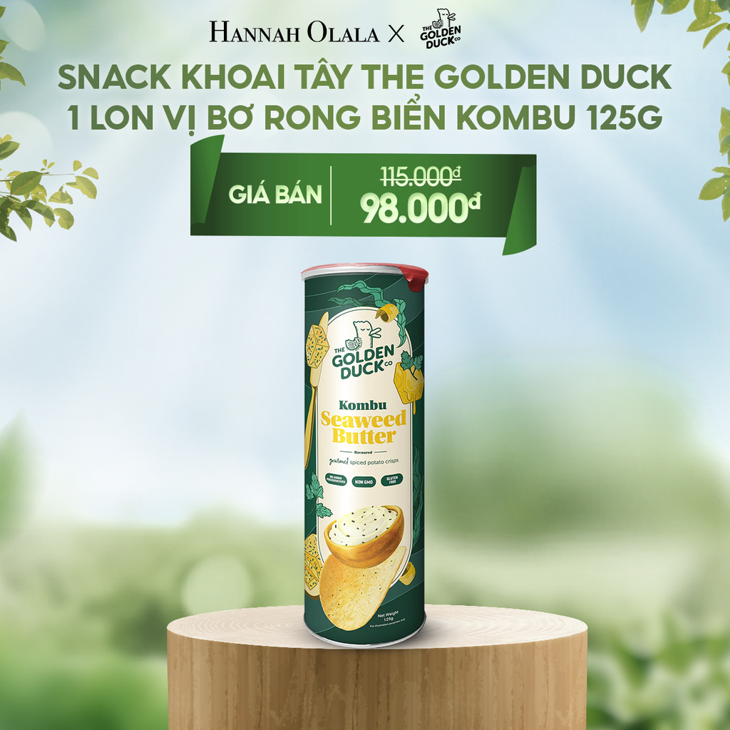  E142_DEAL 3: SNACK KHOAI TÂY THE GOLDEN DUCK SINGAPORE 1 LON (VỊ TỰ CHỌN) 