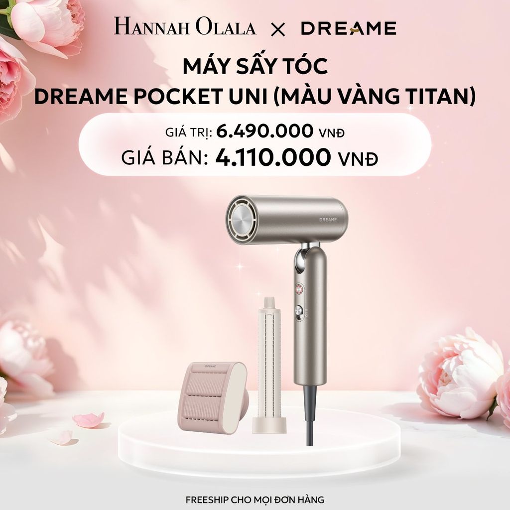  E56: DEAL 4: MÁY SẤY TÓC DREAME POCKET UNI - BẢN QUỐC TẾ - BẢO HÀNH 24 THÁNG 
