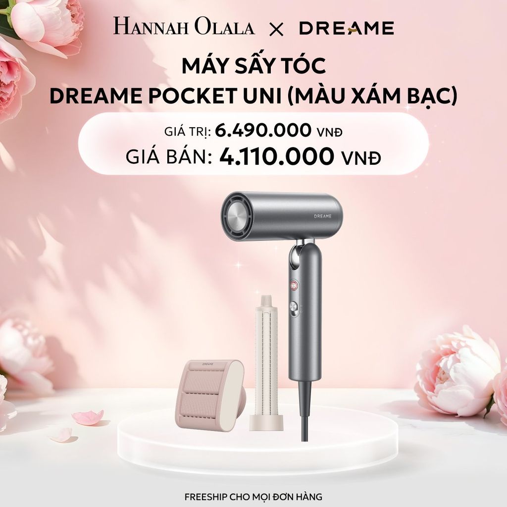  E56: DEAL 4: MÁY SẤY TÓC DREAME POCKET UNI - BẢN QUỐC TẾ - BẢO HÀNH 24 THÁNG 