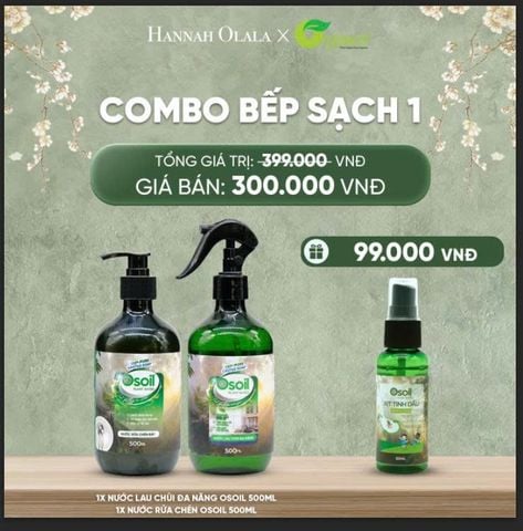  DEAL 30: COMBO BẾP SẠCH NƯỚC LAU CHÙI ĐA NĂNG VÀ NƯỚC RỬA CHÉN 