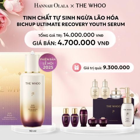  DEAL 48: [PRE-ORDER GIAO HÀNG TỪ 13/10] [PHIÊN BẢN LỄ HỘI 2025] TINH CHẤT TỰ SINH NGỪA LÃO HÓA THẾ HỆ THỨ 4 THE WHOO BICHUP ULTIMATE RECOVERY YOUTH SERUM 90ML 