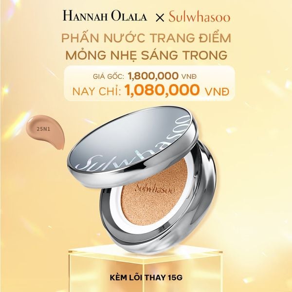  DEAL 1B: PHẤN NƯỚC TRANG ĐIỂM MỎNG NHẸ SÁNG TRONG (KÈM LÕI THAY THẾ) SULWHASOO PERFECTING CUSHION AIRY 15GX2 