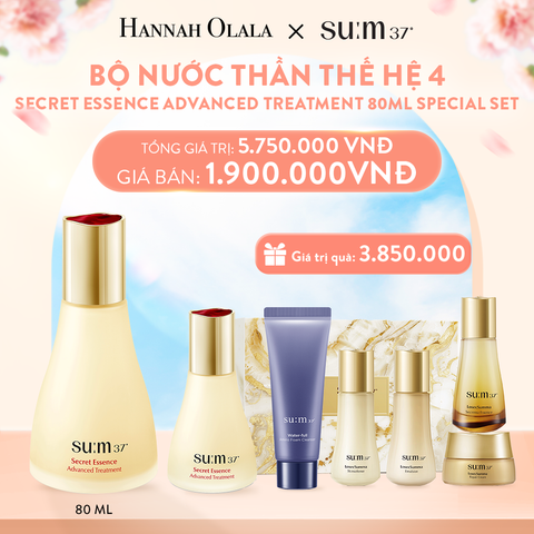  A790_DEAL22: BỘ NƯỚC THẦN THẾ HỆ 4 SU:M37º SECRET ESSENCE ADVANCED TREATMENT 80ML SPECIAL SET (80ML + 30ML) 