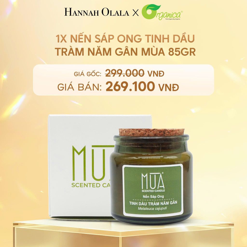 C863_DEAL 9: 1 X NẾN SÁP ONG TINH DẦU TRÀM NĂM GÂN MÙA 85GR 