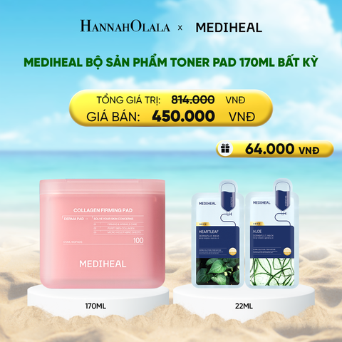  DEAL 2 : MEDIHEAL BỘ SẢN PHẨM TONER PAD 170ML BẤT KỲ 