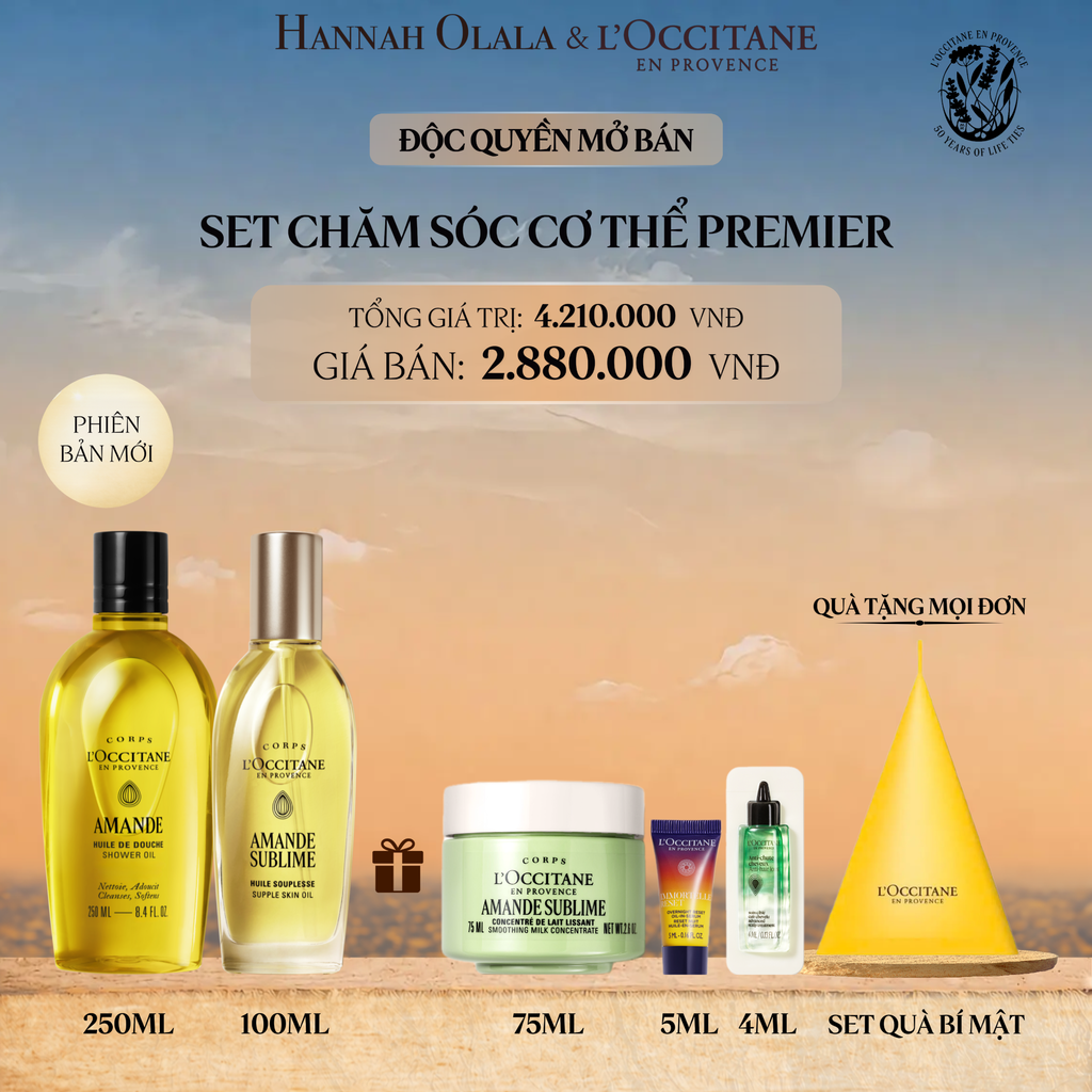  MỚI - BỘ CHĂM SÓC CƠ THỂ L'OCCITANE PREMIER 