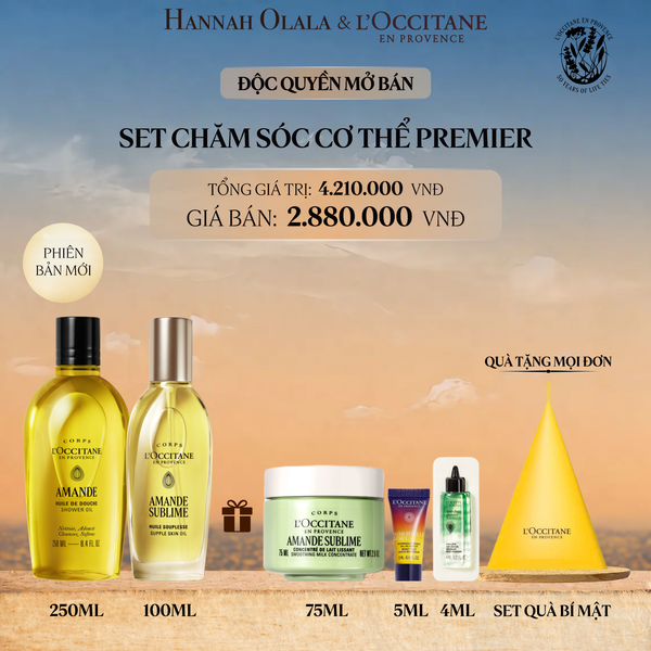  MỚI - BỘ CHĂM SÓC CƠ THỂ L'OCCITANE PREMIER 