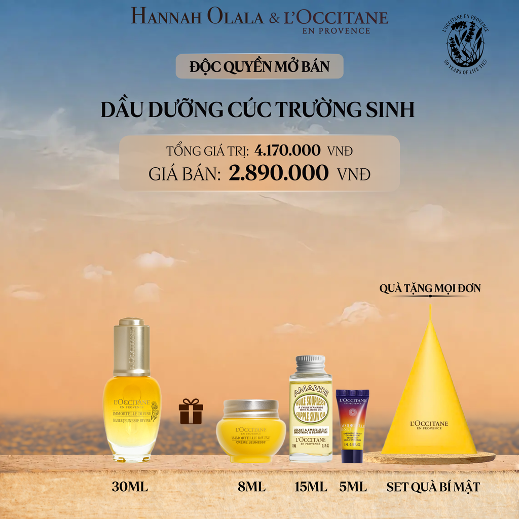  DẦU DƯỠNG TRẺ HOÁ CÚC TRƯỜNG SINH L'OCCITANE 30ML 