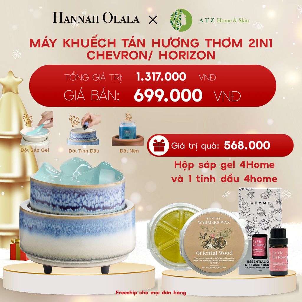  DEAL 2: MÁY KHUẾCH TÁN HƯƠNG THƠM 2IN1 CHEVRON/ HORIZON GIÁ GIẢM CÒN 699.000Đ

TẶNG 1 HỘP SÁP GEL 4HOME TRỊ GIÁ 269.000Đ VÀ TẶNG 1 TINH DẦU 4HOME 10ML TRỊ GIÁ 299.000Đ 