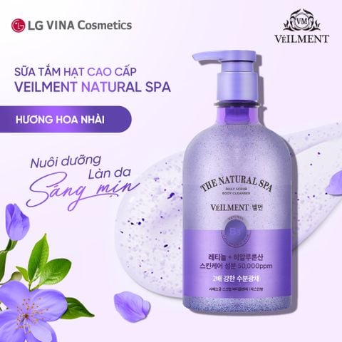  SỮA TẮM HẠT VEILMENT NATURAL SPA JASMINE DEAD SEA SALT 400G - A1676 