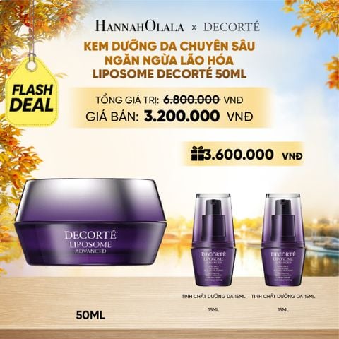  COMBO TINH CHẤT DƯỠNG DA & KEM DƯỠNG BAN ĐÊM CHỐNG LÃO HÓA LIPOSOME DECORTÉ - E1117 
