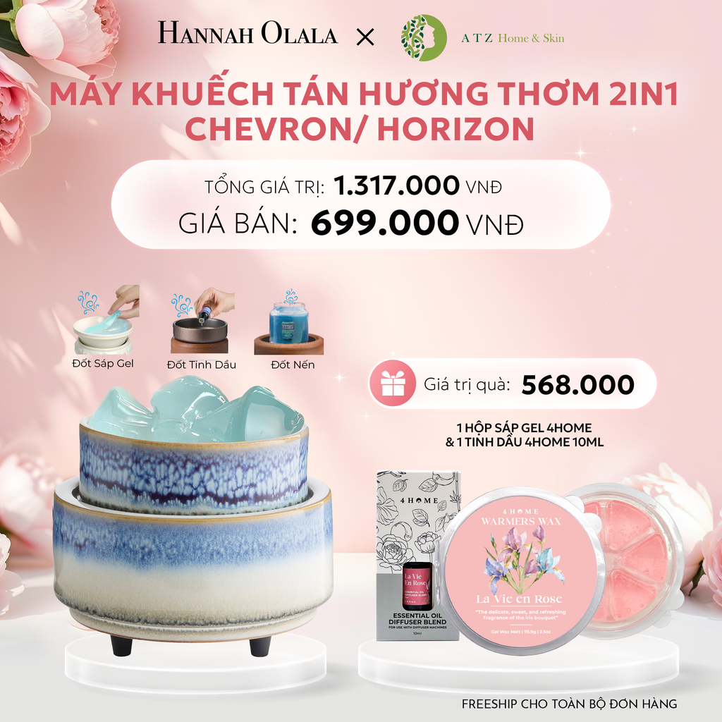  E569: DEAL 2: MÁY KHUẾCH TÁN HƯƠNG THƠM 2IN1 CHEVRON/ HORIZON 