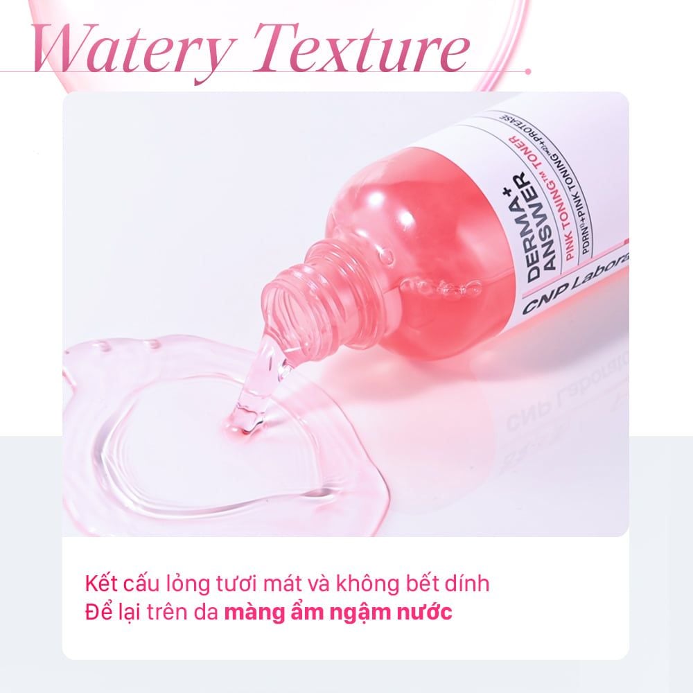  DEAL 54: MỚI RA MẮT - NƯỚC CÂN BẰNG TẨY DA CHẾT DỊU NHẸ DƯỠNG SÁNG CNP DERMA ANSWER PINK TONING TONER 200ML 