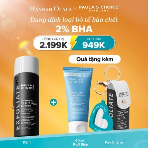  E12: [BEST SELLER] DEAL 1.1: DUNG DỊCH TẨY TẾ BÀO CHẾT PAULA'S CHOICE SKIN PERFECTING 2% BHA LIQUID EXFOLIANT 118 ML 